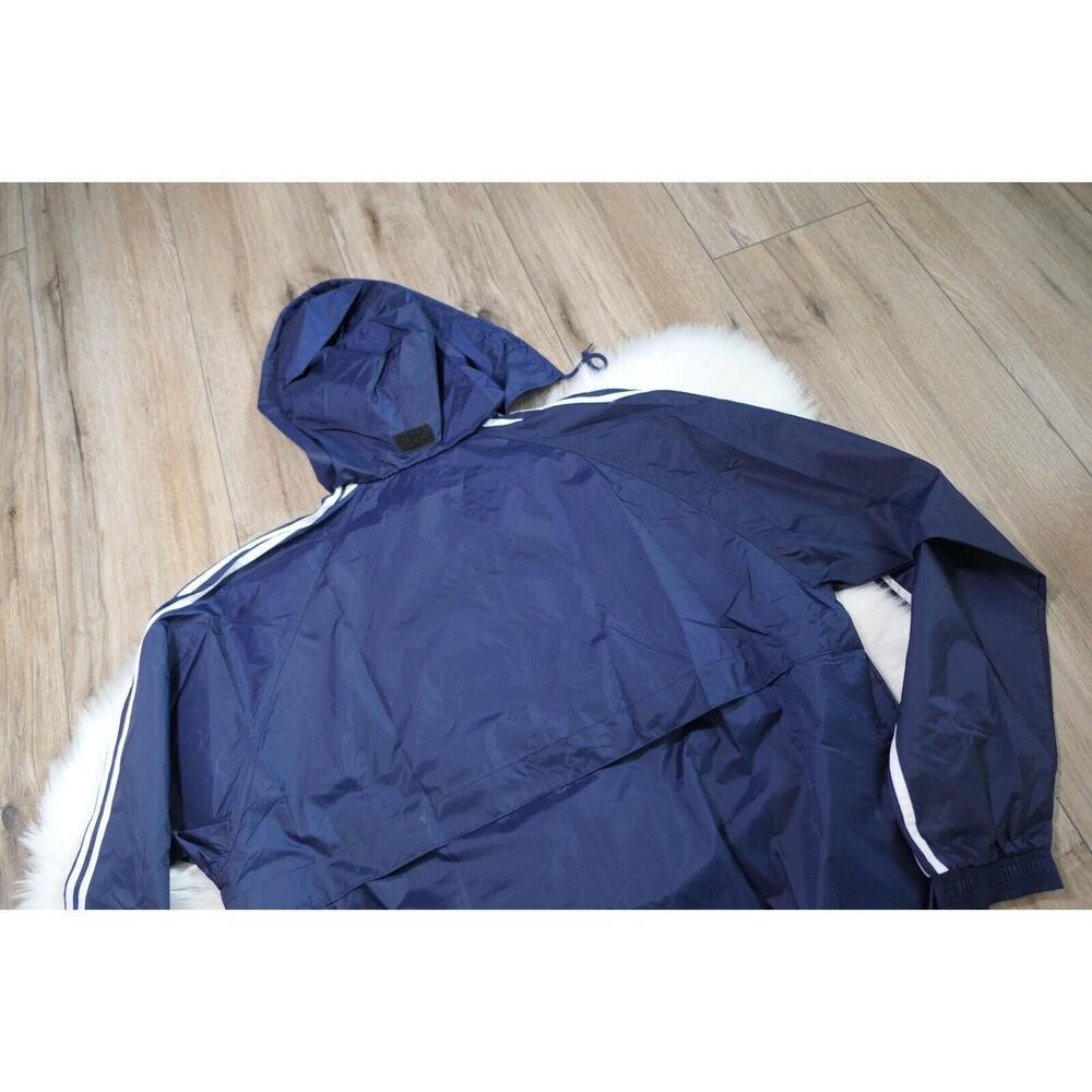 NWT Vintage 90s ADIDAS Jefferson Soccer Men's XL Nylon Full Zip Jacket w/ Hood - Picture 10 of 11